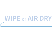 Wipe surface dry or allow to air dry